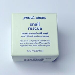 $6🌟 Peach Slices Snail Rescue Intensive Wash Off Mask